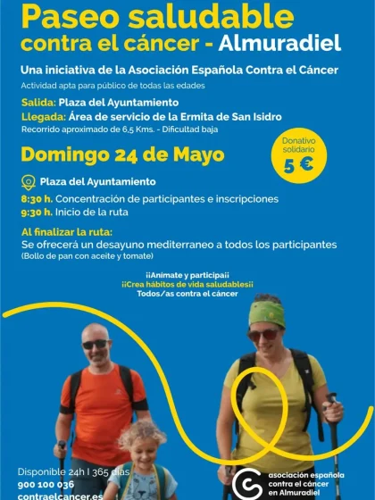 ¡Súmate al Paseo Saludable! Mañana nos movemos por nuestra salud en Almuradiel